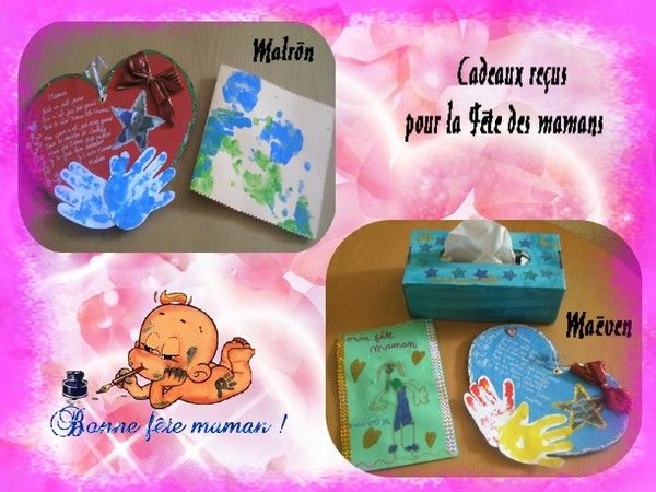 Cadeaux reçus pour la Fête des mères